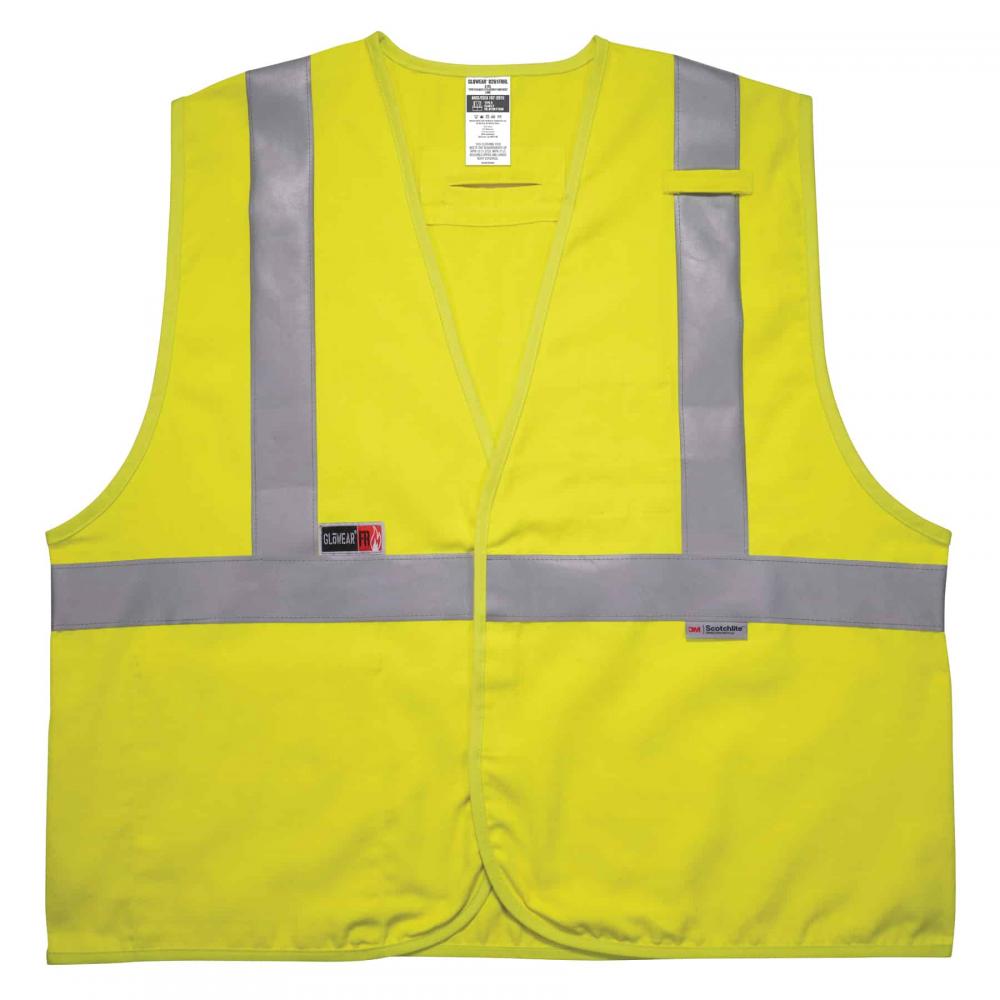 8261FRHL 4XL/5XL Lime Class 2 FR Safety Vest - Dual Compliant - HL