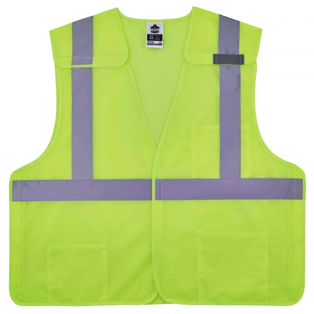 8217BA 4XL/5XL Lime Class 2 Breakaway Mesh Vest