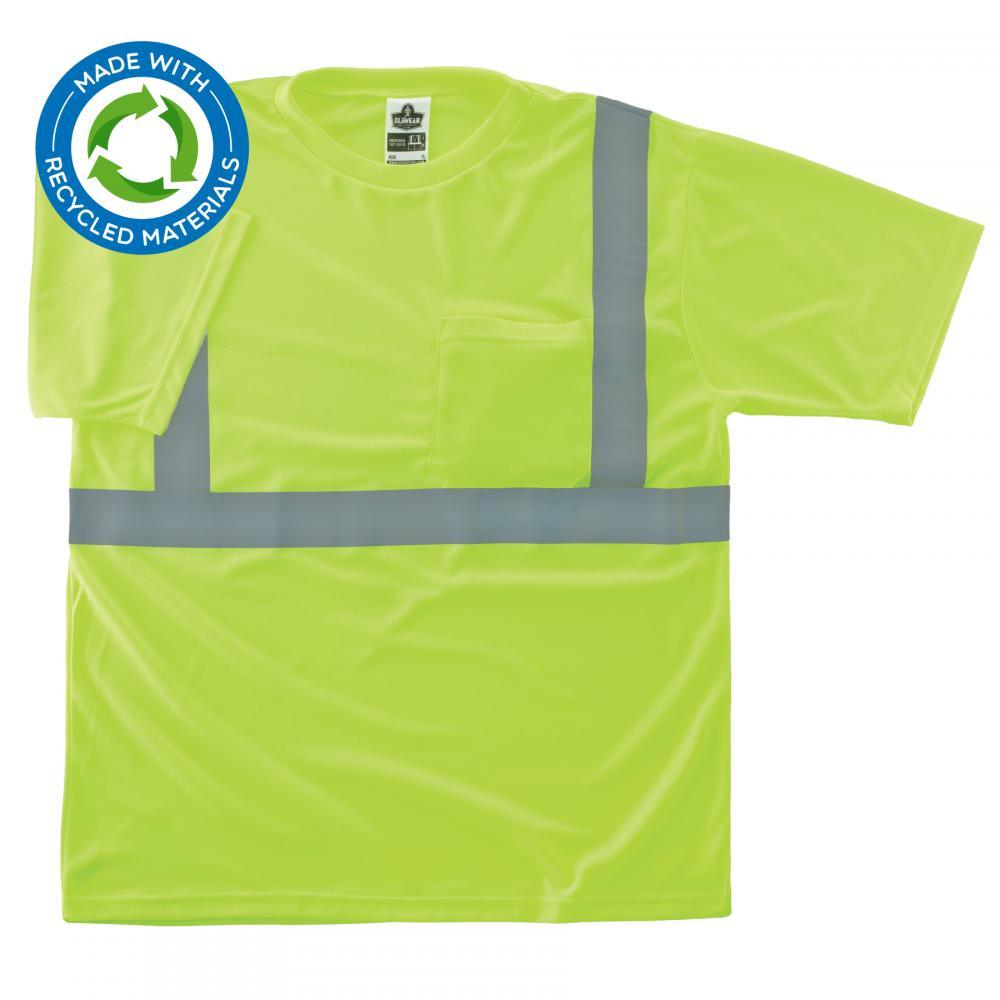 8289-ECO 5XL Lime Class 2 Hi-Vis T-Shirt Recycled