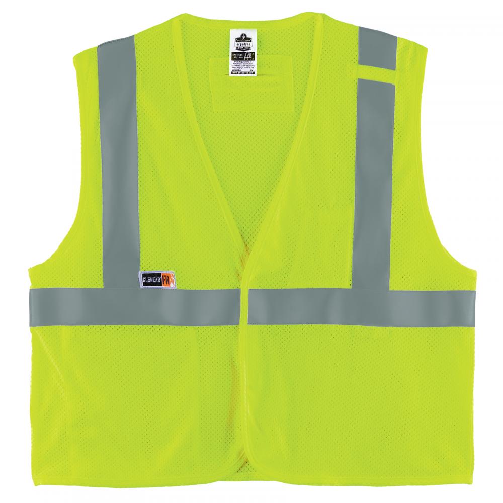 8263FRHL 4XL/5XL Lime Class 2 FR Safety Vest - HL - Economy