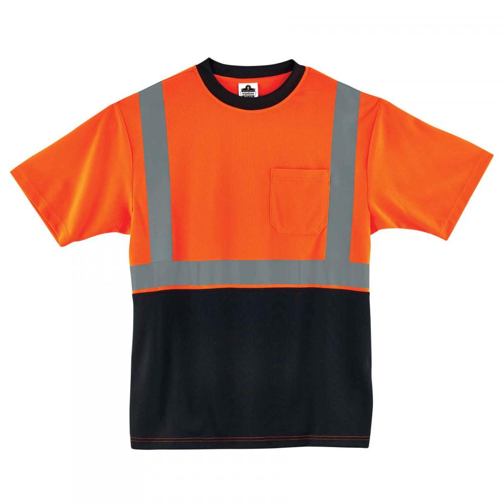 8289BK 5XL Orange Class 2 Hi-Vis T-Shirt Black Bottom