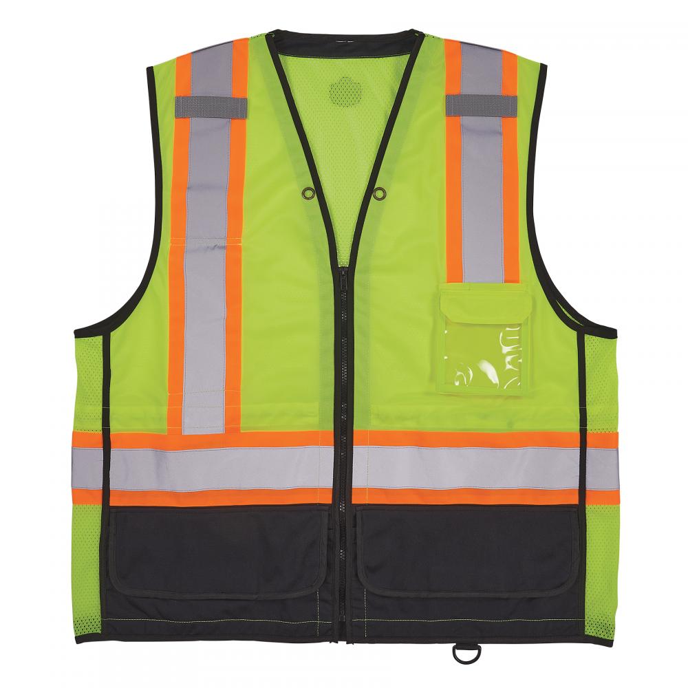 8251HDZBK S/M Lime Hi Vis Safety Vest