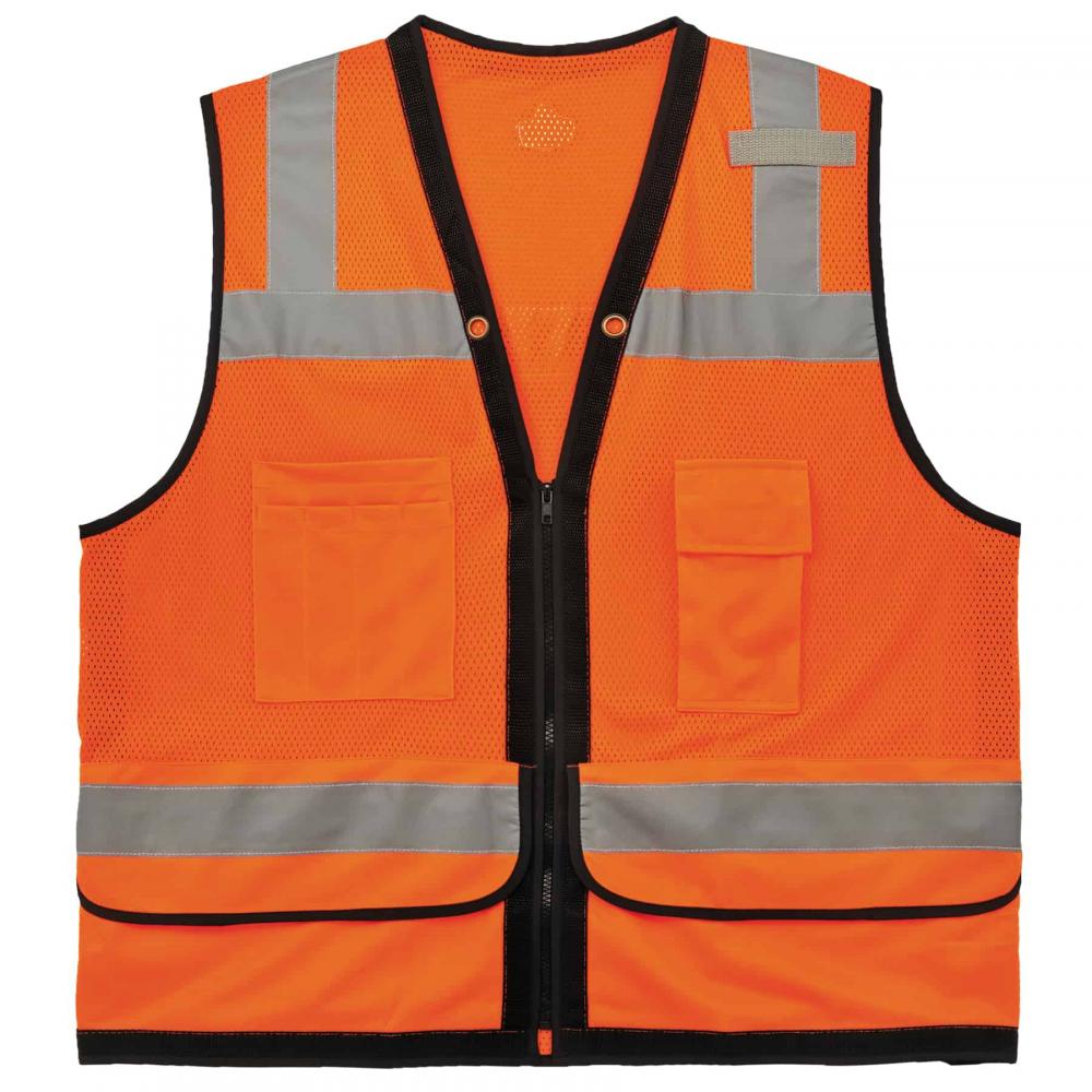 8253HDZ S/M Orange Class 2 Heavy-Duty Mesh Surveyors Vest