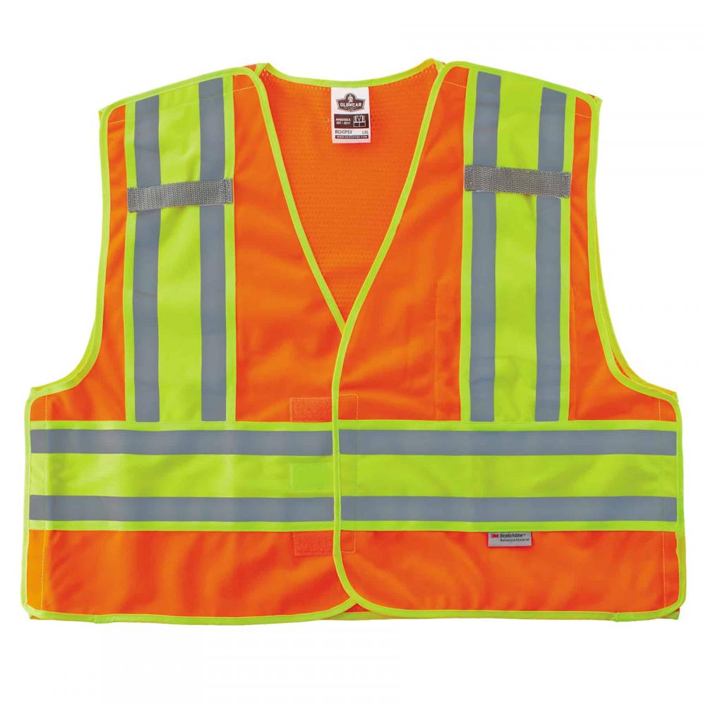8245PSV S/M Orange Class 2 Public Safety Vest