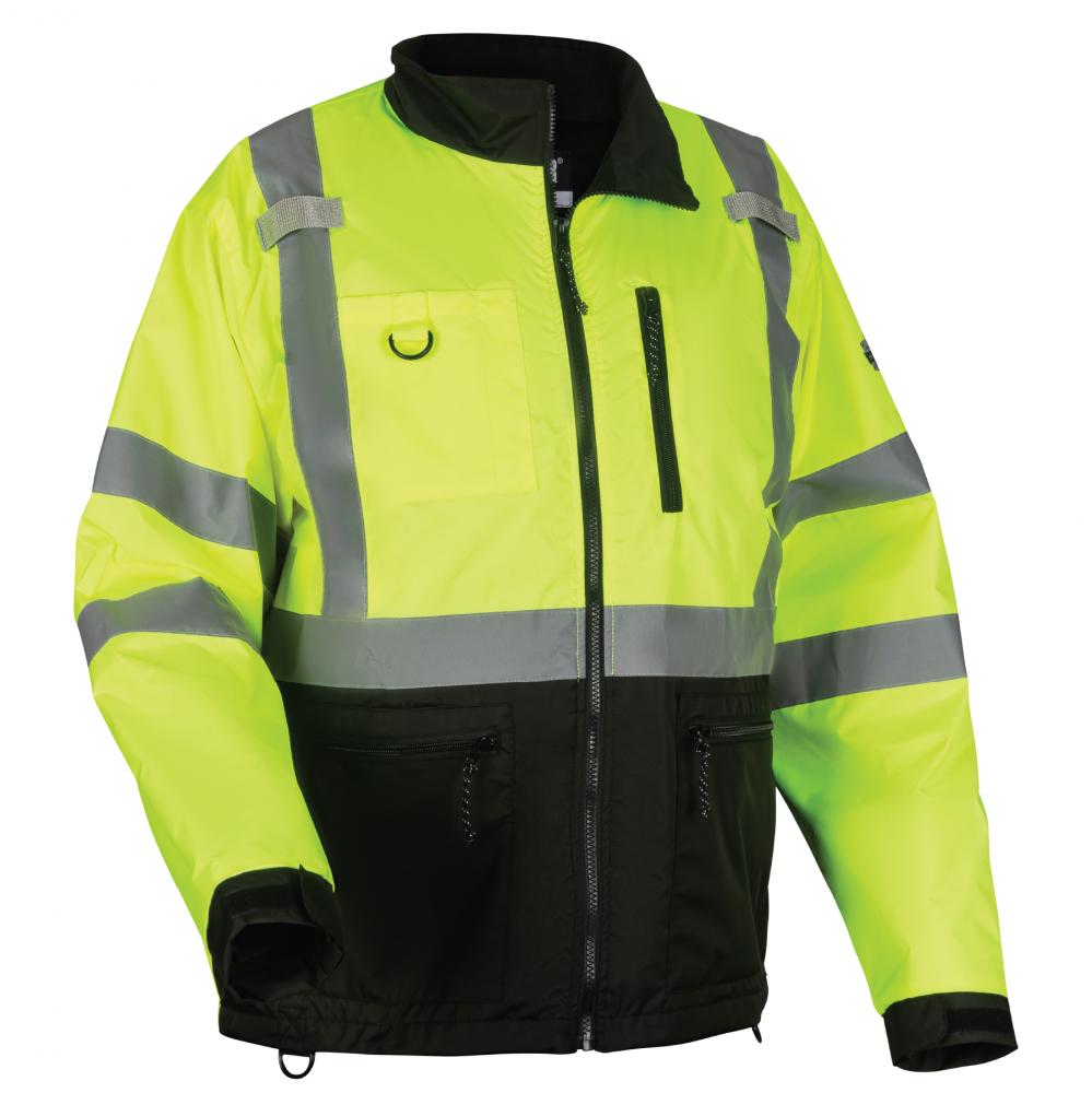8351 S Lime Hi-Vis Windbreaker Water-Resistant Jacket