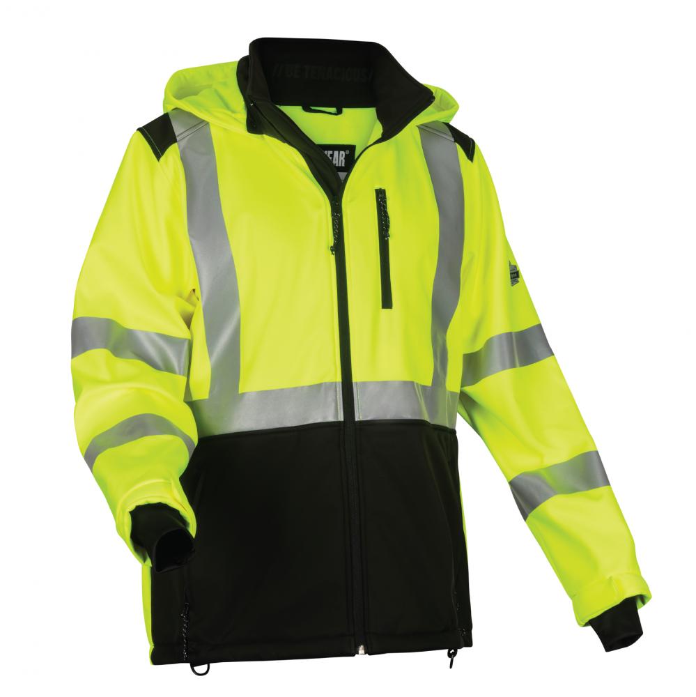 8353 5XL Lime Hi-Vis Softshell Water-Resistant Jacket