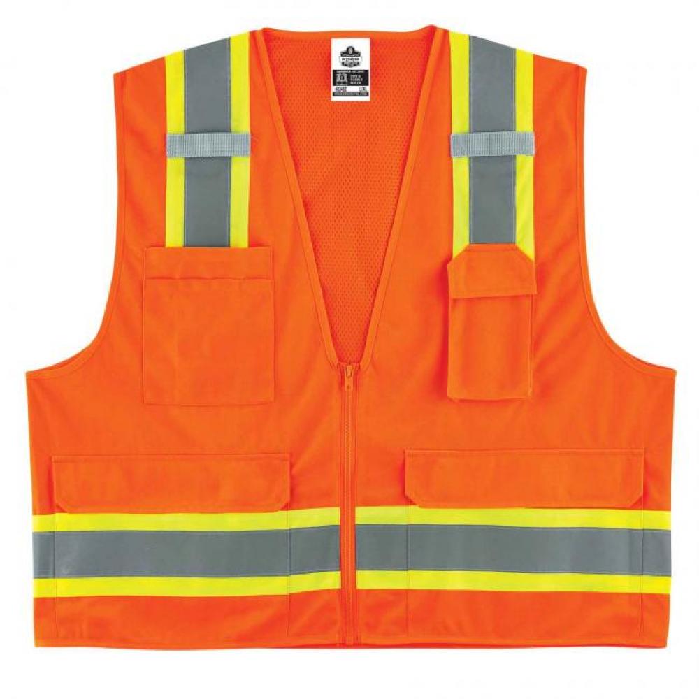 8248Z S/M Orange Class 2 Two-Tone Surveyors Vest