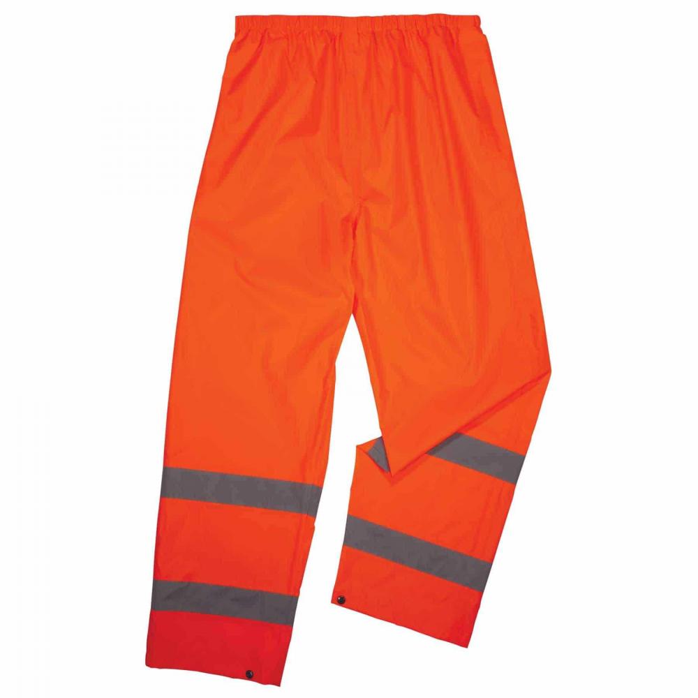 8916 5XL Orange Class E Lightweight Hi-Vis Rain Pants