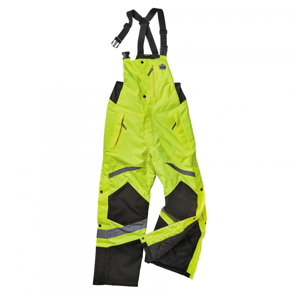 8928 S Lime Class E Hi-Vis Insulated Bibs