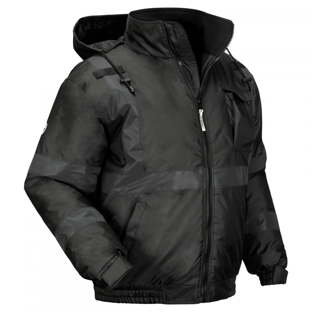 8377EV 5XL Black Enhanced Visibility Winter Bomber Jacket