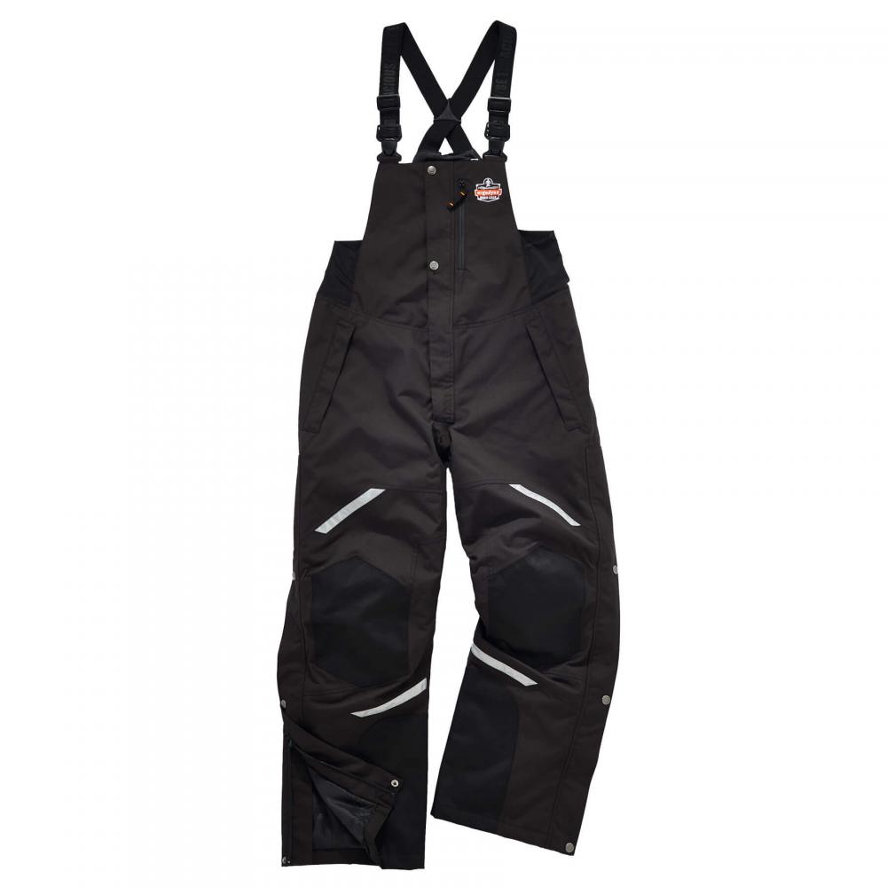 6471 4XL Black Thermal Bibs - 500D Nylon Shell