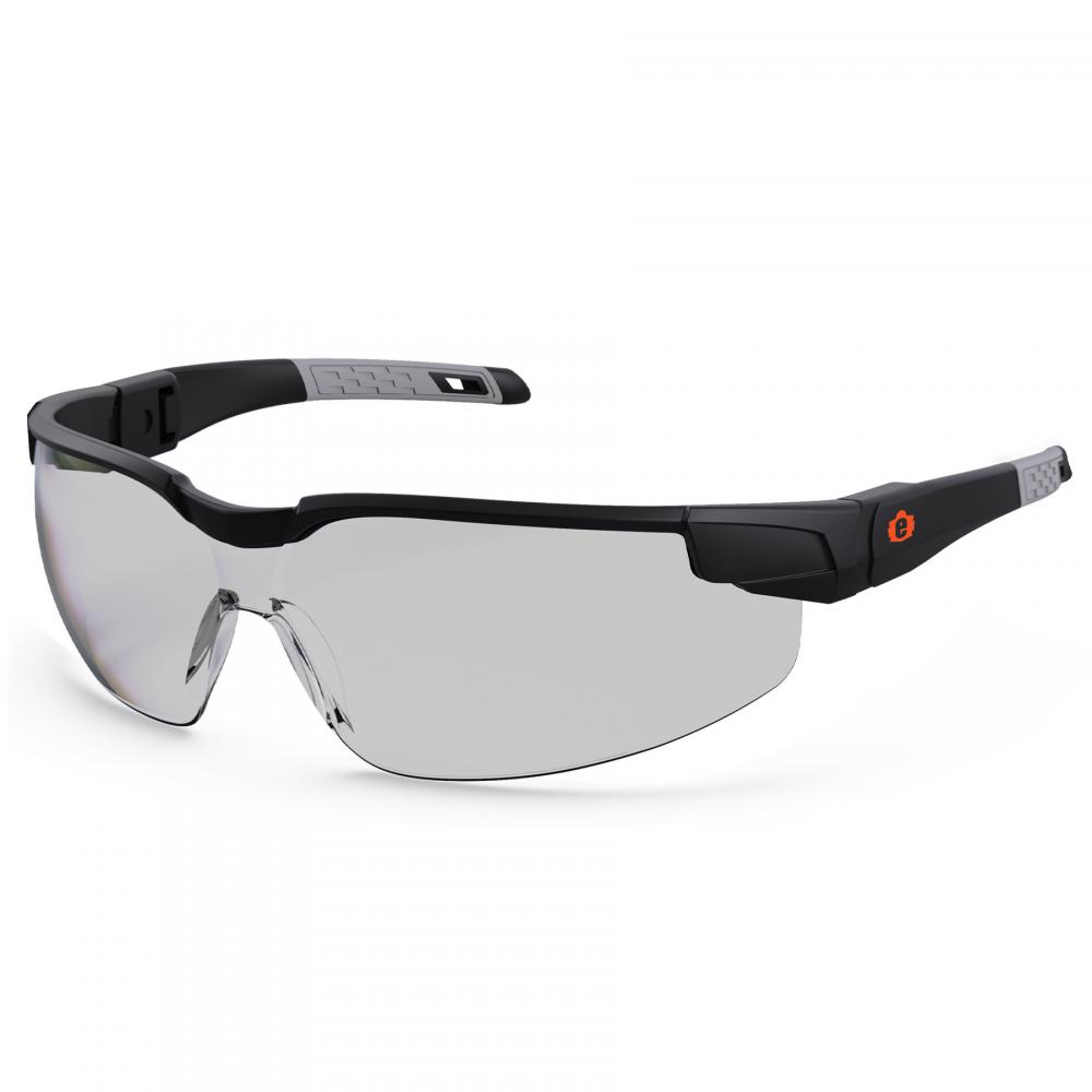 DELLENGER-AF Matte Black Frame In/Outdoor Lens Anti Fog Adjustable Temples Safety Glasses