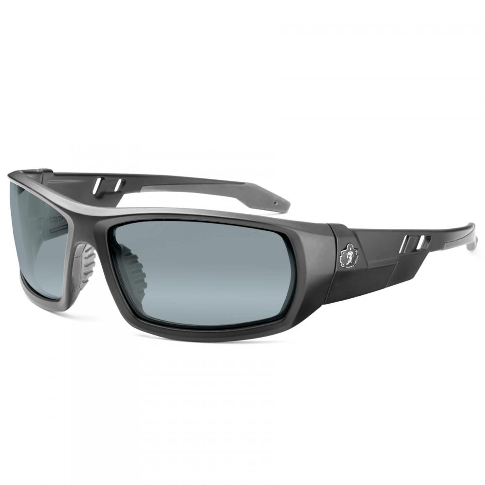 ODIN Matte Black Frame Silver Mirror Lens Safety Glasses