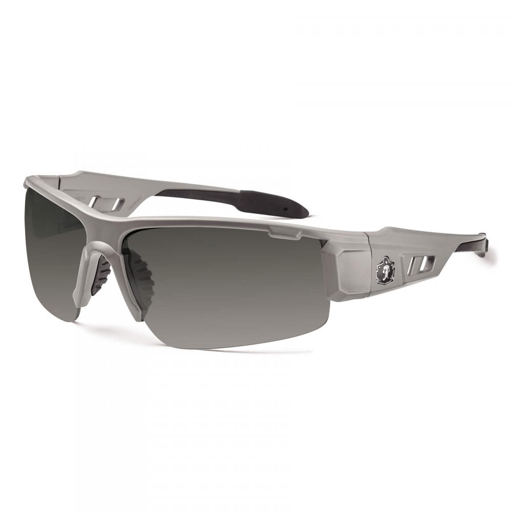 DAGR-PZ Matte Gray Frame Smoke Lens Polarize Safety Glasses