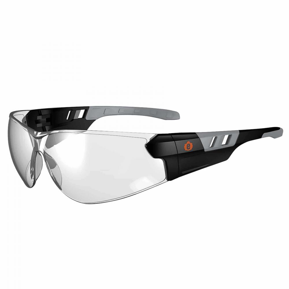 SAGA Matte Black Frame In/Outdoor Lens Frameless Safety Glasses