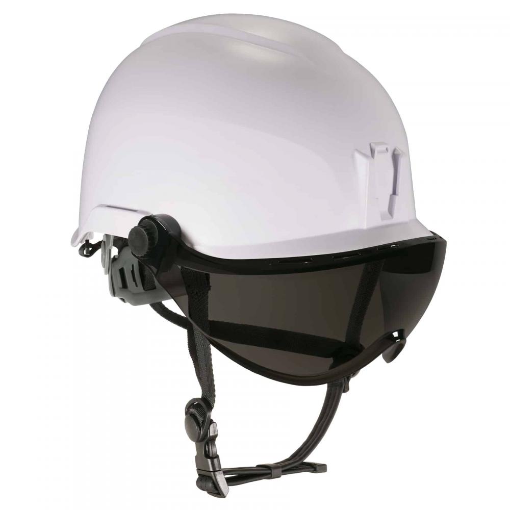 8974V Anti-Fog Smoke Lens White Safety Helmet with Visor Type 1 Class E