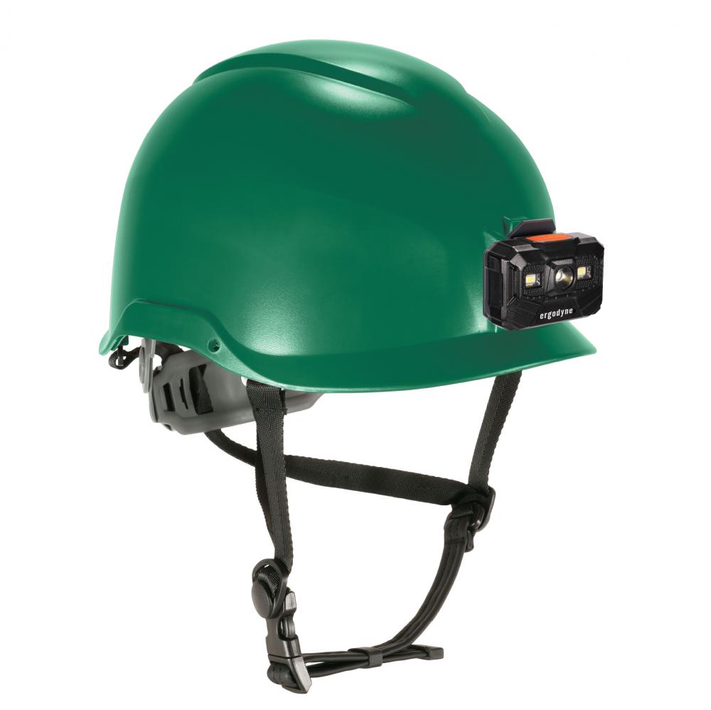 8976LED Green Safety Helmet with LED Light Type 2 Class E