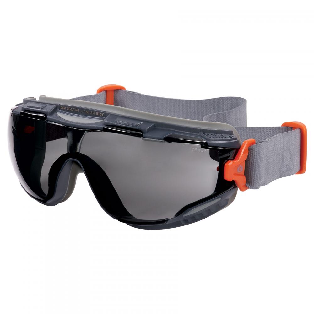 ARKYN-NEO Gray Frame Smoke Lens Safety Goggles Neoprene Strap