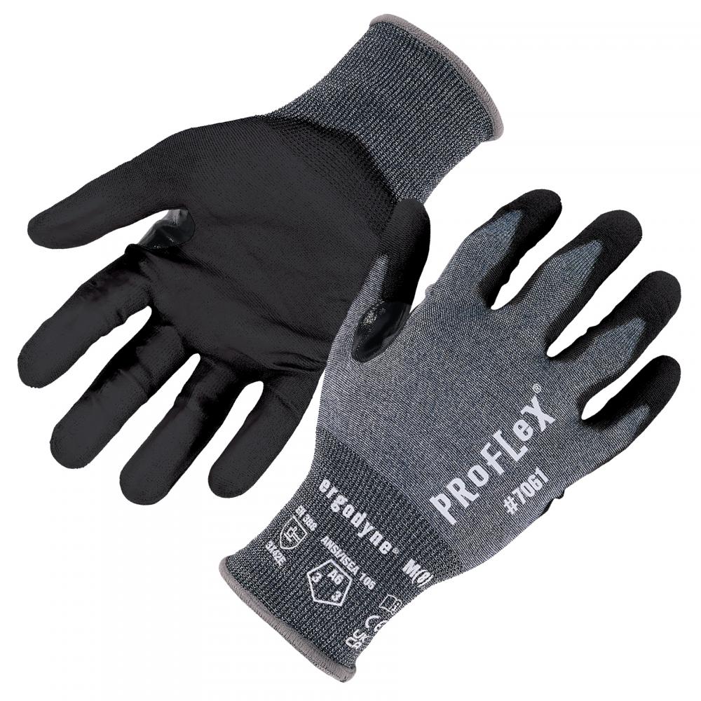 7061 1-pair 2XL Blue CR Gloves -  PU Coated 21g