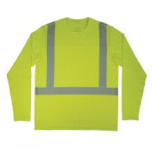 Ergodyne 12136 - 6688 S Lime Class 2 Hi-Vis Sun Shirt Cooling UV-Protection