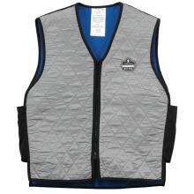 Ergodyne 12547 - 6665 3XL Gray Cooling Vest - Embedded Polymer - Zipper