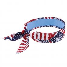 Ergodyne 12561 - 6700CT Stars and Stripes Cooling Bandana Headband - PVA - Tie