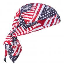 Ergodyne 12581 - 6710CT Stars and Stripes Cooling Bandana Triangle Hat - PVA - Tie