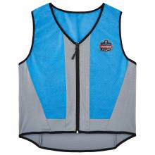 Ergodyne 12707 - 6667 5XL Blue Wet Evaporative Cooling Vest - PVA - Zipper