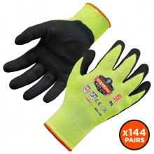 Ergodyne 17866 - 7021 144-pair 2XL Lime Hi-Vis Nitrile Coated CR Gloves
