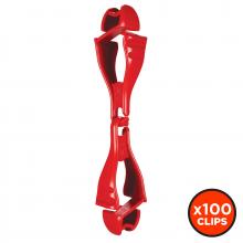 Ergodyne 19313-BULK - 3400 100-pack Red Glove Clip Holder with Dual Clips