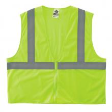 Ergodyne 20999 - 8205Z 4XL/5XL Lime Class 2 Super Economy Mesh Vest - Zipper