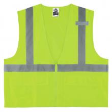 Ergodyne 21169 - 8225Z 4XL/5XL Lime Class 2 Standard Solid Vest - Zipper