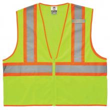 Ergodyne 21291 - 8229Z XS Lime Class 2 Economy Two-Tone Vest - Zipper