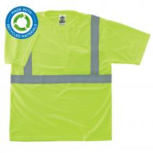 Ergodyne 21539 - 8289-ECO 5XL Lime Class 2 Hi-Vis T-Shirt Recycled