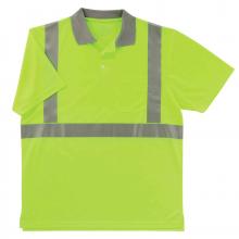 Ergodyne 21642 - 8295 S Lime Class 2 Hi-Vis Polo Shirt