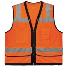 Ergodyne 23313 - 8253HDZ S/M Orange Class 2 Heavy-Duty Mesh Surveyors Vest