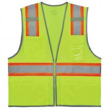 Ergodyne 24149 - 8246Z 4XL/5XL Lime Class 2 Two-Tone Mesh Vest - Reflective Binding