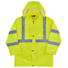 Ergodyne 24332 - 8366 S Lime Class 3 Lightweight Hi-Vis Rain Jacket