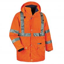 Ergodyne 24372 - 8385 S Orange 4-in-1 Hi-Vis Winter Jacket Parka