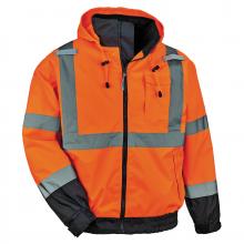 Ergodyne 24462 - 8379 S Orange 3-in-1 Hi-Vis Winter Bomber Jacket