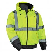 Ergodyne 24479 - 8379 5XL Lime 3-in-1 Hi-Vis Winter Bomber Jacket