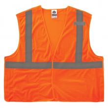 Ergodyne 24559 - 8215BA-S 5XL Orange Class 2 Economy Breakaway Mesh Vest - Single Size