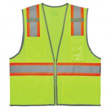 Ergodyne 24562 - 8246Z-S S Lime Class 2 Two-Tone Mesh Vest - Single Size