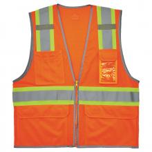 Ergodyne 24579 - 8246Z-S 5XL Orange Class 2 Two-Tone Mesh Vest - Single Size