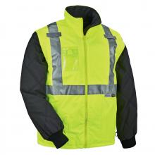 Ergodyne 25492 - 8287 S Lime Hi-Vis Winter Jacket and Vest Detachable Sleeves