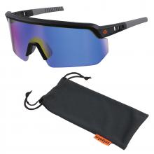 Ergodyne 55008 - AEGIR-AFASM Matte Black Frame Blue Mirror Lens Safety Glasses - AFAS Mirrored