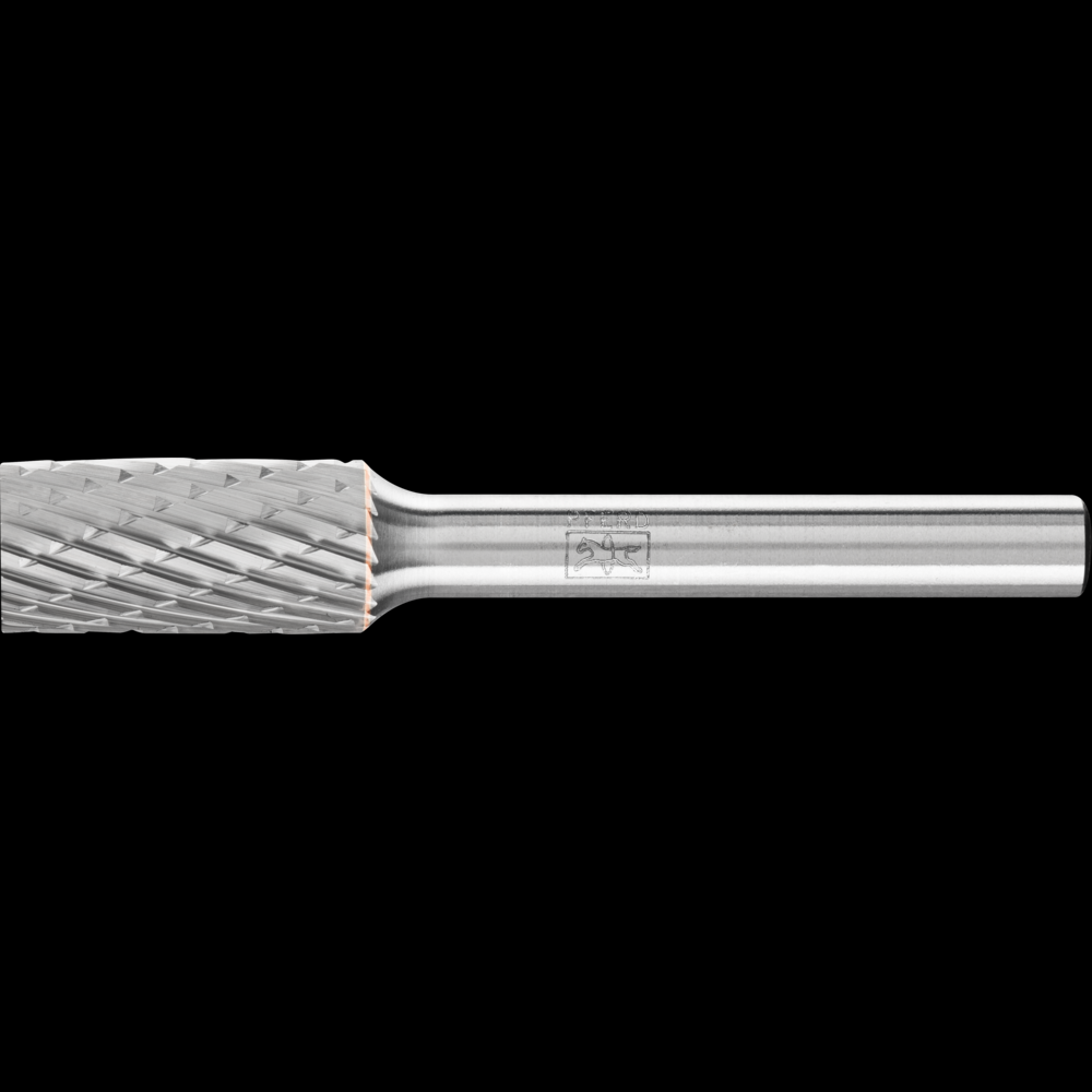 PFERD Carbide Bur SA-3 Cylindrical Uncut End Double Cut 3/8&#34; x 3/4&#34; x 1/4&#34; Shank