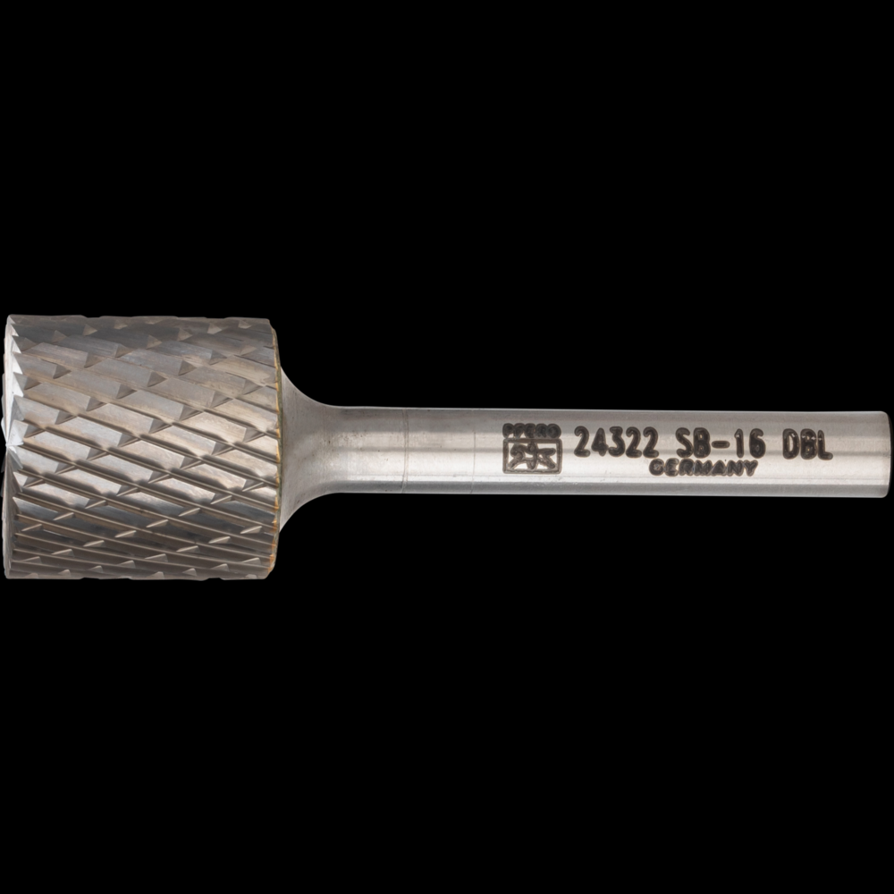 PFERD Carbide Bur SB-16 Cylindrical End Cut Double Cut 3/4&#34; x 3/4&#34; x 1/4&#34; Shank