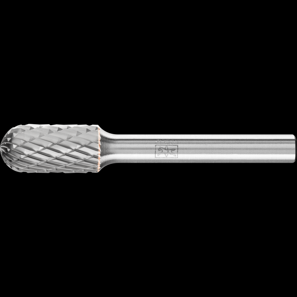 PFERD Carbide Bur SC-3 Cylindrical Radius End Double Cut 3/8&#34; x 3/4&#34; x 1/4&#34; Shank