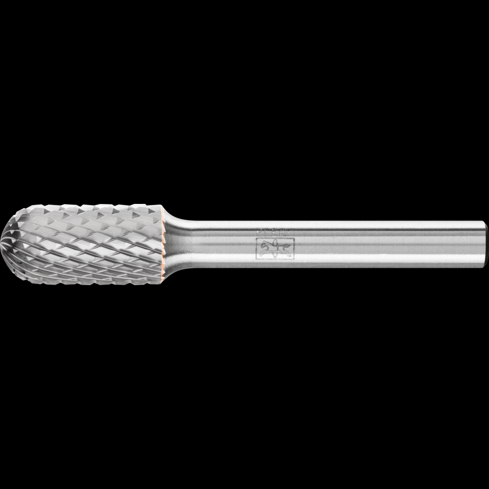 PFERD Carbide Bur SC-3 Cylindrical Radius End Diamond Cut 3/8&#34; x 3/4&#34; x 1/4&#34; Shank